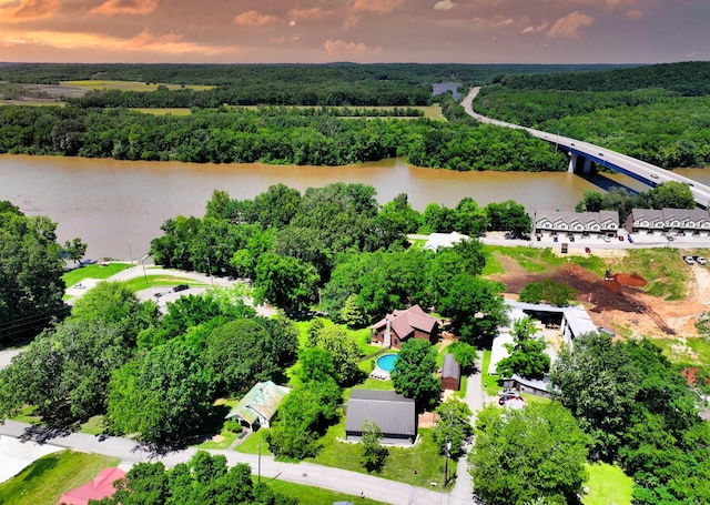 211 Hood St, Dover, TN 37058 - aerial view at dusk of a water view, a notable bridge, and a forest view