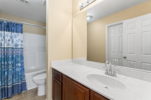 1036 Harold Lee Dr, Smyrna, TN 37167 - full bathroom featuring toilet, vanity, tile patterned flooring, and shower / bath combination with curtain