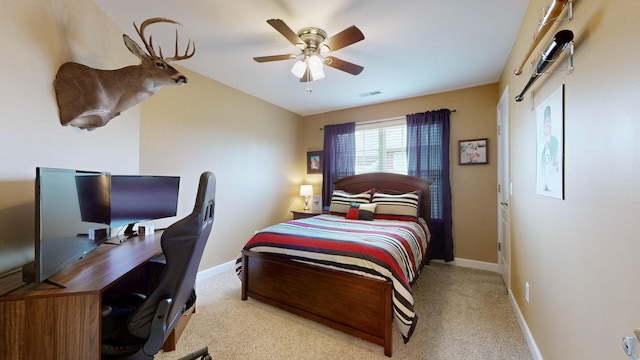 1032 Stonehollow Way, Mount Juliet, TN 37122 - bedroom featuring carpet floors, a desk, baseboards, and ceiling fan