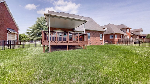 1032 Stonehollow Way, Mount Juliet, TN 37122 - rear view of house with brick siding and a deck