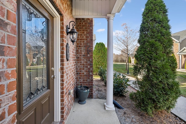 816 General Cabot Ct, Murfreesboro, TN 37129 - property entrance with brick siding, covered porch, and board and batten siding