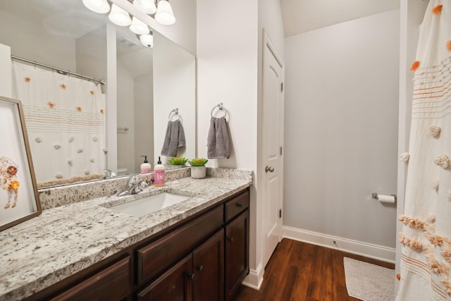 816 General Cabot Ct, Murfreesboro, TN 37129 - full bathroom with wood finished floors, baseboards, and vanity