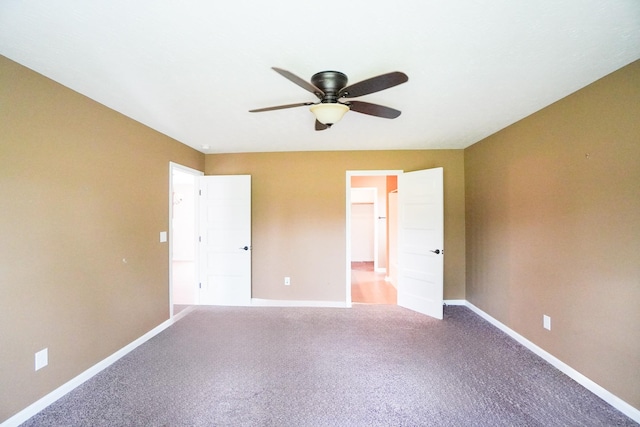41 Haven Way, Westmoreland, TN 37186 - unfurnished bedroom featuring baseboards, carpet flooring, ceiling fan, and ensuite bathroom
