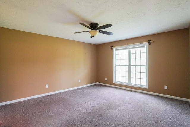 41 Haven Way, Westmoreland, TN 37186 - unfurnished room featuring ceiling fan, baseboards, carpet flooring, and a textured ceiling