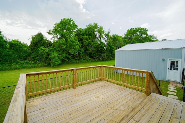 41 Haven Way, Westmoreland, TN 37186 - wooden terrace with a lawn
