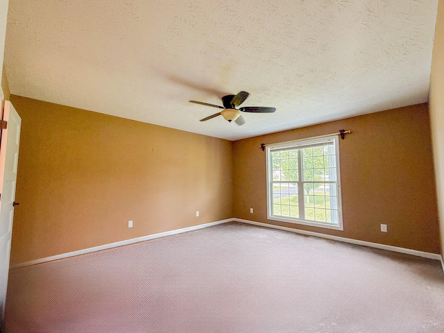 41 Haven Way, Westmoreland, TN 37186 - empty room with ceiling fan, carpet flooring, a textured ceiling, and baseboards