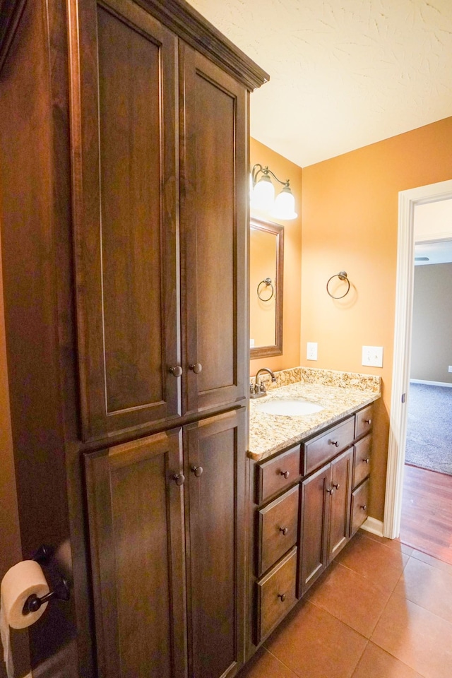 41 Haven Way, Westmoreland, TN 37186 - bathroom with tile patterned flooring, vanity, and baseboards