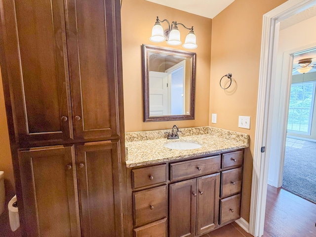 41 Haven Way, Westmoreland, TN 37186 - bathroom with vanity, wood finished floors, and baseboards