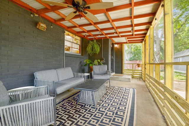 808 Winthorne Ct, Nashville, TN 37217 - sunroom / solarium featuring outdoor lounge area and ceiling fan