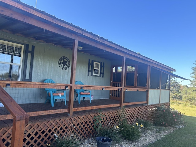 4496 Jonesville Rd, Clarkrange, TN 38553 - view of wooden terrace