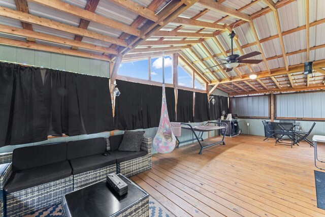 4496 Jonesville Rd, Clarkrange, TN 38553 - deck featuring outdoor lounge area and a ceiling fan
