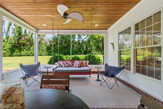 2111 Lovelace Ln, Murfreesboro, TN 37130 - view of patio featuring outdoor lounge area, view of wooded area, and ceiling fan