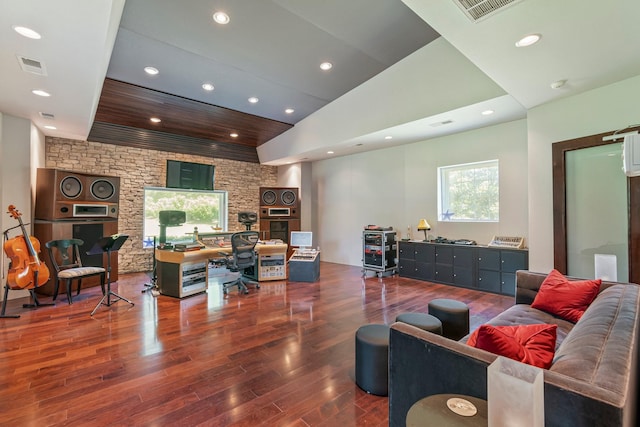 2111 Lovelace Ln, Murfreesboro, TN 37130 - living area featuring wood finished floors and recessed lighting