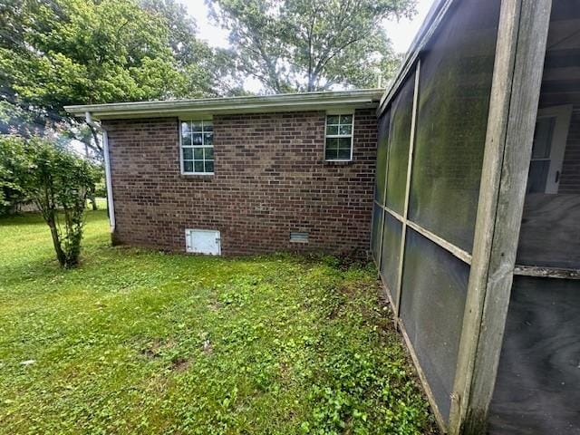 2045 Nonaville Rd, Mount Juliet, TN 37122 - view of home's exterior featuring brick siding, a lawn, and crawl space