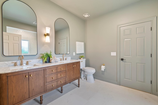 529 Wilson Run, Brentwood, TN 37027 - bathroom featuring toilet, double vanity, and baseboards