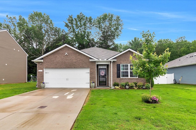 211 Addison Ave, Chapel Hill, TN 37034 - ranch-style home with a garage, a front yard, brick siding, and driveway