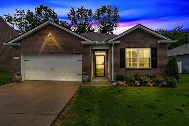 211 Addison Ave, Chapel Hill, TN 37034 - ranch-style house featuring brick siding, driveway, a garage, and a front yard