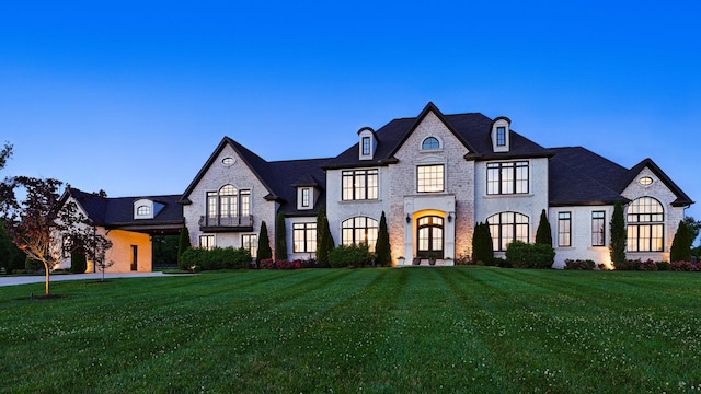 4740 Edwardian Trce, Franklin, TN 37067 - french country style house with a front yard and french doors