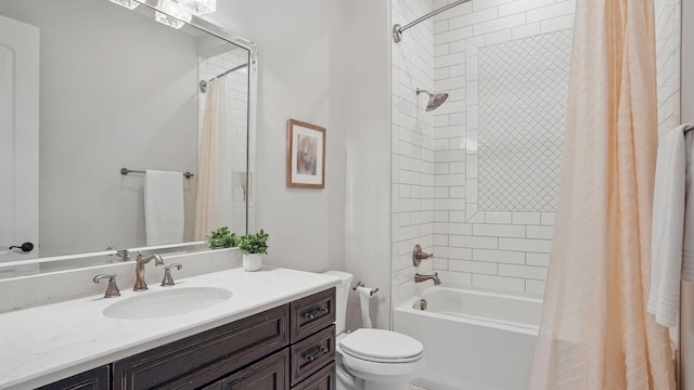 4740 Edwardian Trce, Franklin, TN 37067 - full bathroom featuring toilet, shower / bathtub combination with curtain, and vanity
