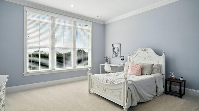 4740 Edwardian Trce, Franklin, TN 37067 - bedroom with light colored carpet, baseboards, and crown molding