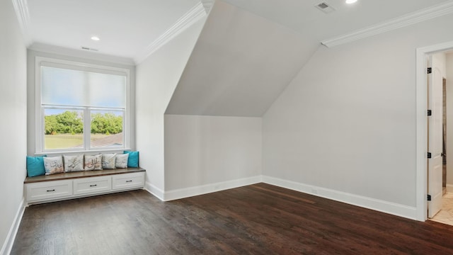 4740 Edwardian Trce, Franklin, TN 37067 - additional living space featuring baseboards, dark wood-style floors, vaulted ceiling, and recessed lighting