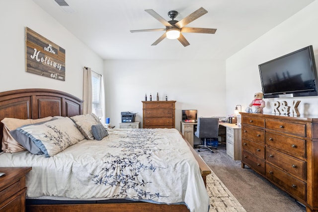 319 Petunia Dr, Smyrna, TN 37167 - bedroom featuring carpet flooring, a desk, and a ceiling fan