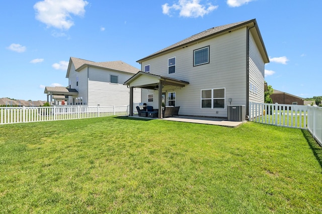 319 Petunia Dr, Smyrna, TN 37167 - back of property featuring central AC and a patio