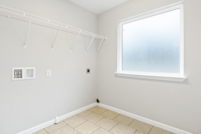 1190 Stonegate Cir NW, Cleveland, TN 37312 - laundry area with washer hookup, baseboards, hookup for an electric dryer, and light tile patterned flooring