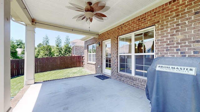 4421 Janefield Way, Nolensville, TN 37135 - view of patio with a ceiling fan