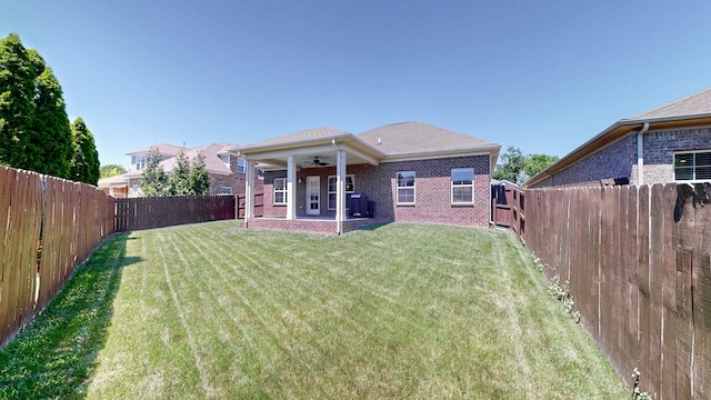 4421 Janefield Way, Nolensville, TN 37135 - rear view of house featuring a ceiling fan and brick siding