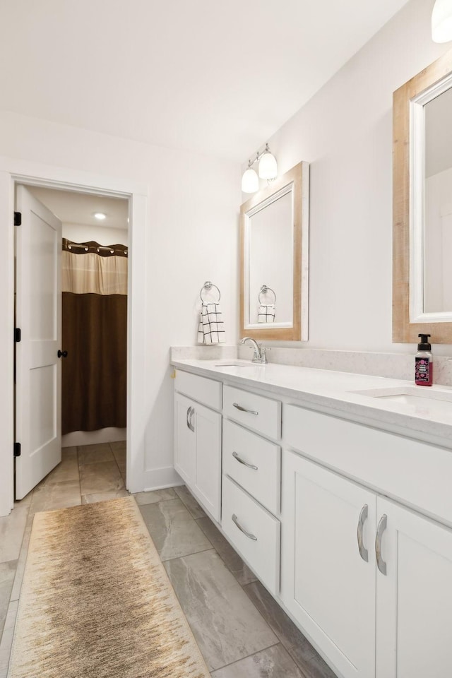 11769 Milton St, Milton, TN 37118 - full bath with double vanity and marble finish floors