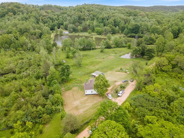 287 Rack Clayton Rd, Hohenwald, TN 38462 - aerial view of a heavily wooded area and a nearby body of water