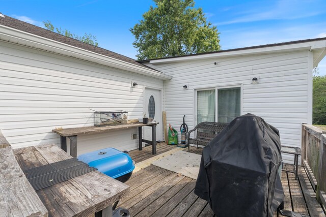 287 Rack Clayton Rd, Hohenwald, TN 38462 - wooden deck featuring grilling area