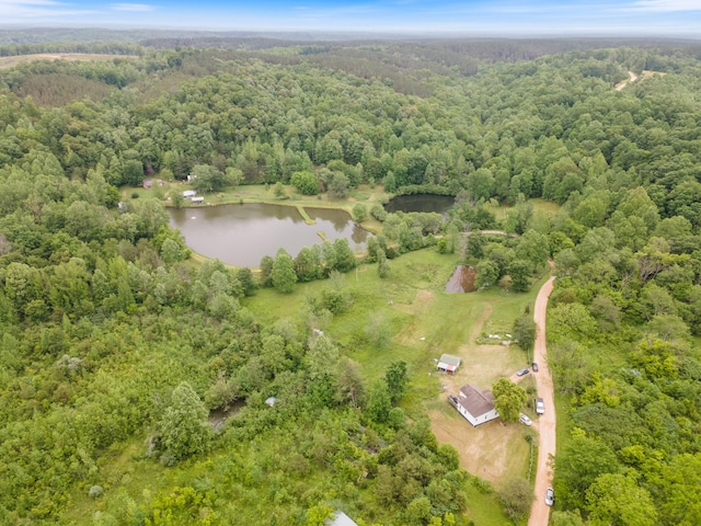 287 Rack Clayton Rd, Hohenwald, TN 38462 - bird's eye view of a heavily wooded area and a nearby body of water