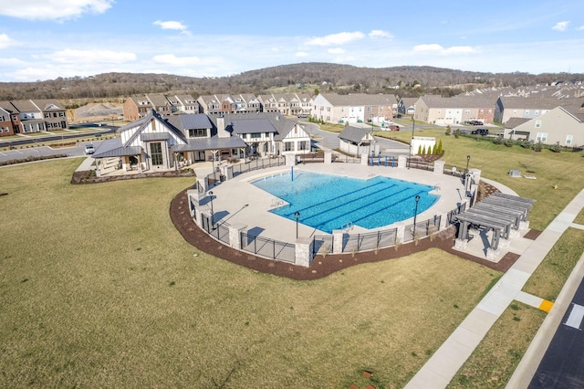 967 Nance Ln, Lebanon, TN 37087 - community pool with a residential view, a patio, and a pergola