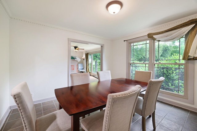 5904 S New Hope Rd, Hermitage, TN 37076 - dining area featuring baseboards and ceiling fan