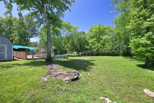 5904 S New Hope Rd, Hermitage, TN 37076 - view of yard featuring a deck
