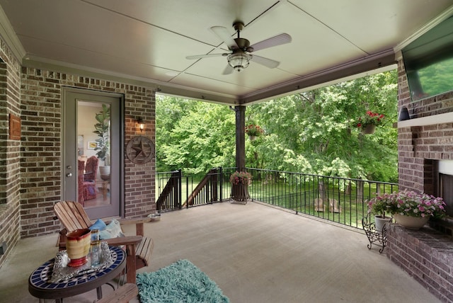 410 Pastoral Way, Nolensville, TN 37135 - view of patio / terrace featuring ceiling fan