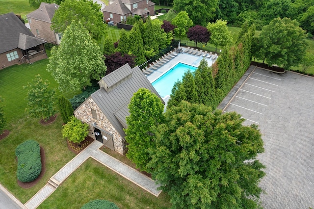410 Pastoral Way, Nolensville, TN 37135 - bird's eye view of a pool area