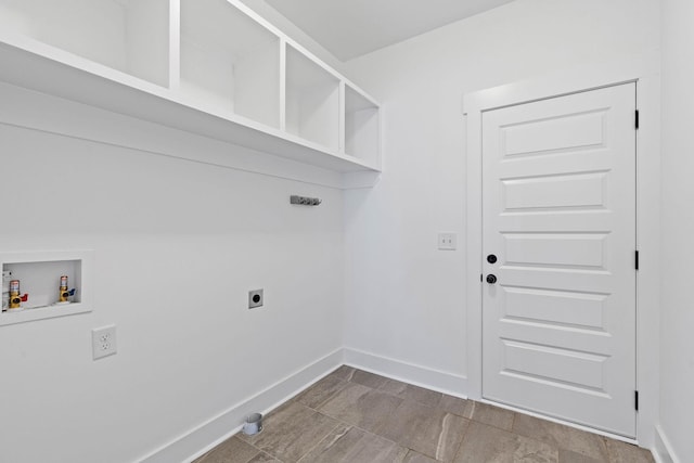 1105 Sunnymeade Dr, Nashville, TN 37216 - laundry area with electric dryer hookup, washer hookup, and baseboards