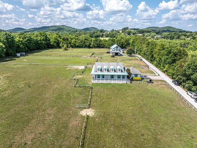 2290 Osburn Rd, Arrington, TN 37014 - overview of rural landscape with a heavily wooded area and a mountain backdrop
