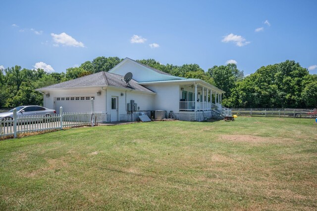 2290 Osburn Rd, Arrington, TN 37014 - view of front of house with a garage and a porch