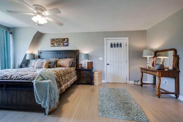 2290 Osburn Rd, Arrington, TN 37014 - bedroom with hardwood / wood-style floors, baseboards, and ceiling fan