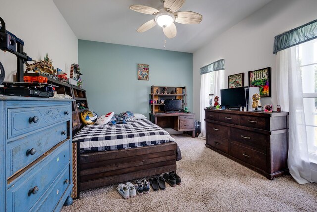 2290 Osburn Rd, Arrington, TN 37014 - bedroom with light colored carpet and ceiling fan