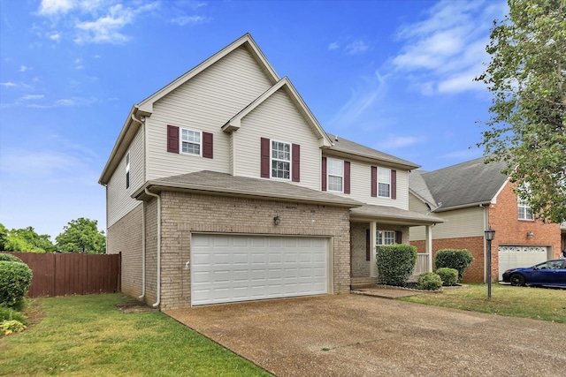 2124 Forge Ridge Cir, Nashville, TN 37217 - traditional home featuring an attached garage, driveway, and brick siding