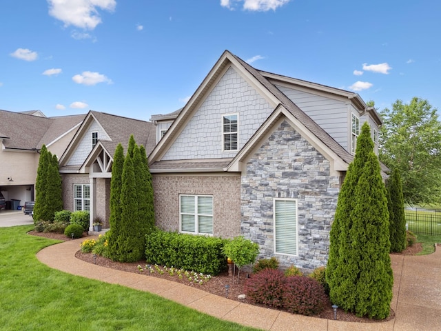 4136 Banner Square Ln, Arrington, TN 37014 - view of front of house featuring stone siding