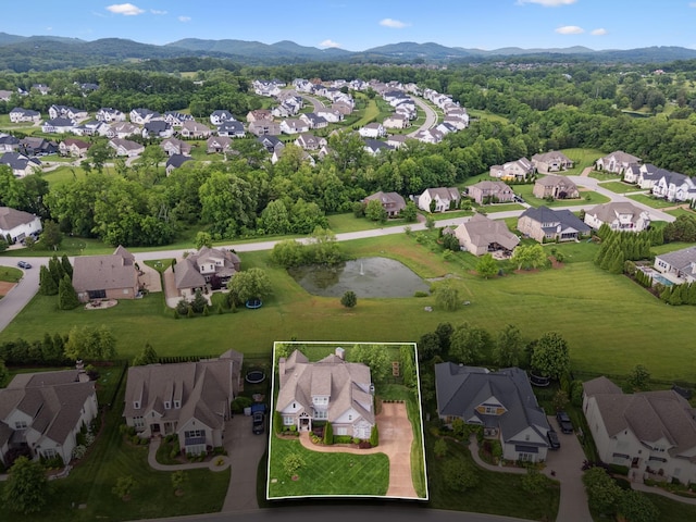 4136 Banner Square Ln, Arrington, TN 37014 - view of property location with nearby suburban area, mountains, and property parcel outlined