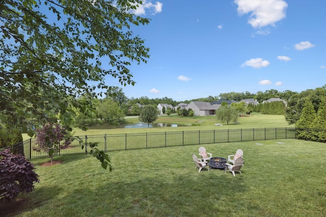 4136 Banner Square Ln, Arrington, TN 37014 - view of yard featuring a water view and an outdoor fire pit