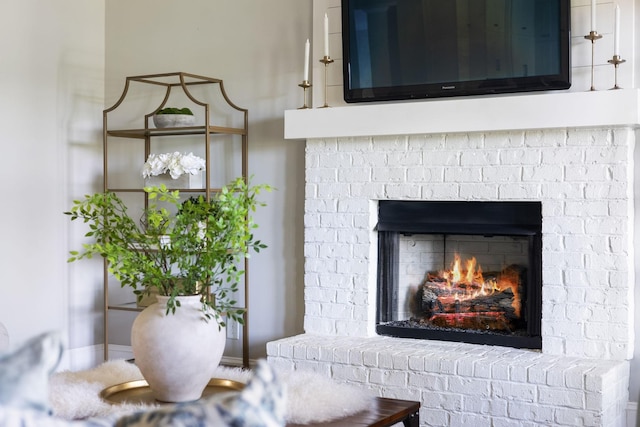 4136 Banner Square Ln, Arrington, TN 37014 - detailed view of a fireplace and baseboards