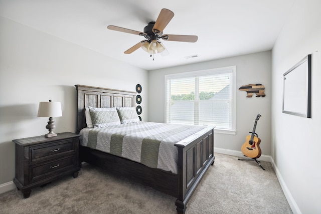 4136 Banner Square Ln, Arrington, TN 37014 - bedroom with light colored carpet, baseboards, and ceiling fan